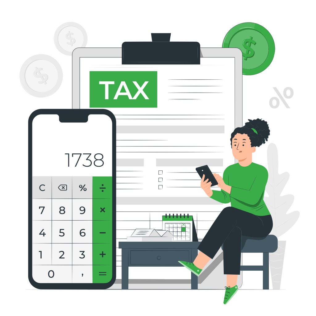 Illustration representing corporate tax planning and evaluation